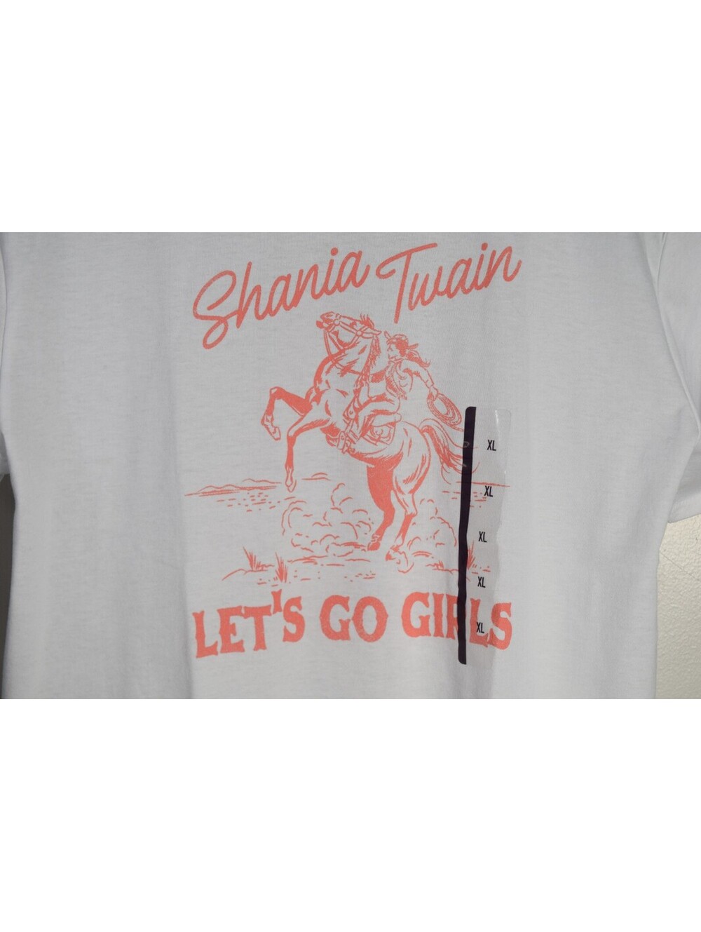 NWT Shania Twain XL White Let's Go Girls Graphic T-Shirt Country Western
